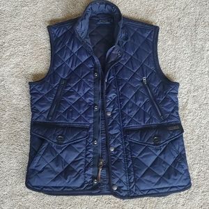 Polo quilted vest. Size medium, navy blue.